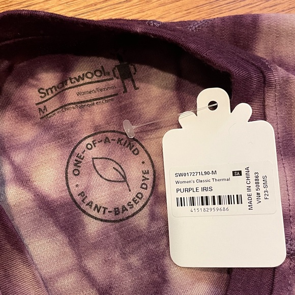 NWT Smartwool women’s classic thermal purple iris size M - Picture 3 of 6